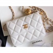 Chanel Lambskin Waist Bag AP1465 White 2020 CE04186