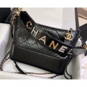 Chanel Logo Handle Gabrielle Medium Hobo Bag AS1582 Black 2020 CE01697