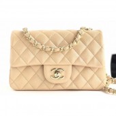 Chanel Pearl Caviar Calfskin Small Classic Flap Bag A1116 Beige CE02930