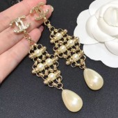 Chanel Pearl Chain Long Earrings 2020 Collection CE01900