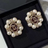 Chanel Pearl Stud Earrings 04 Red 2019 Collection CE02092