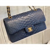 Chanel Python Classic Flap Medium Bag A1112 37 CE02362