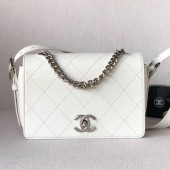 Chanel Quilted Flap Bag AS0574 White 2019 Collection CE03767
