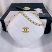 Chanel Quilted Leather Square Chain Shoulder Bag AS1780 White 2020 Collection CE01199