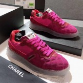 Chanel Quilted Suede Low-top Sneakers G35190 Pink 2019 Collection CE03331