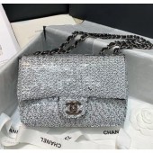 Chanel Sequins & Lambskin Flap Bag AS1448 White 2020 Collection CE01634