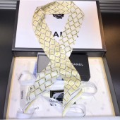 Chanel Silk Twill Slim Bandeau Scarf 10x120cm AA0095 Yellow 2019 Scarf CE00512