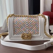 Chanel Small Boy Chanel Handbag A67085 White 2019 Collection CE01866