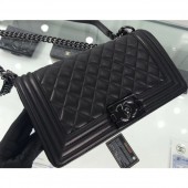 Chanel So Black Medium Boy Flap Bag in Lambskin CE03485