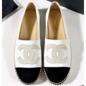 Chanel Stitching CC Logo Espadrilles White CE02203