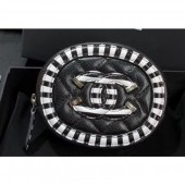 Chanel Striped Grained Calfskin CC Filigree Round Zipped Coin Purse A81458 Black 2019 CE03450