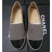 Chanel Suede CC Logo Espadrilles Camel/Black 02 CE02819