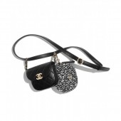 Chanel Waist Bag & Coin Purse AP0743 Black CE01671