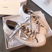 Chanel x Converse Logo Laces Sneakers White 2019 Collection CE01742