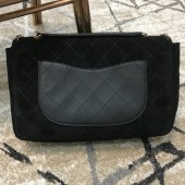 Chanel x Pharrell Oversize Suede Flap Bag Black 2019 Collection CE04206