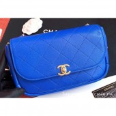 Cheap Chanel Casual Trip Messenger Flap Bag Blue 2019 CE02662