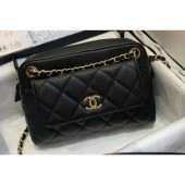 Cheap Chanel Small Camera Case Bag AS1367 Grained Calfskin Black 2020 CE01310