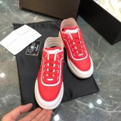 Copy Hot Chanel Mesh and Lycra Sneakers G34763 Red 2019 Collection CE03876