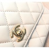 Designer Chanel Lambskin Side Pack Bag AS0545 White 2019 CE04258