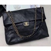 Fake AAA Chanel Calfskin Quilting Leather Flap Bag Black 2020 CE02170