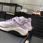 Fake Chanel Mesh and Fabric Sneakers G34763 Lilac 2019 CE02388