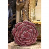 Fake Chanel Resin/Strass Camellia Evening Bag A69841 Pink/Red 2019 CE02563