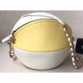 Fashion Chanel Beach Ball Bag AS0512 White/Yellow 2019 CE03106