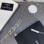 Fashion Replica Chanel Lettering Y Necklace AB1385 Gold/Crystal 2019 Collection CE01641