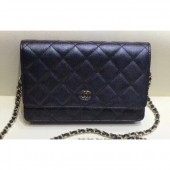 First-class Quality Chanel Iridescent Pearl Caviar Wallet On Chain WOC Bag Black 2019 CE01537