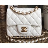 High Imitation Chanel Lambskin Mini Classic Flap Bag A1115 White CE00825
