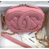High Quality Chanel Lambskin Camera Case Clutch Bag With Big CC Logo AS1757 Pink 2020 Collection CE00911