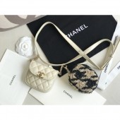 High Quality Chanel Waist Bag & Coin Purse AP0743 Beige & Black CE02352