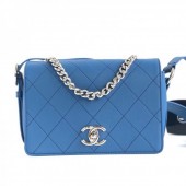 High Quality Fake Chanel Quilted Flap Bag AS0574 Blue 2019 Collection CE01823