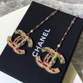 Hot Replica Chanel Colored CC Pendant Earrings AB2490 2019 Collection CE03199
