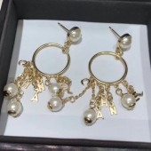 Imitation Best Chanel Pearls Chanel Chain Tassel Hoop Earrings 02 2019 Collection CE02738
