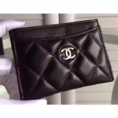 Imitation Chanel Lambskin Classic Card Holder A31510 Black CE00894