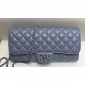 Imitation Chanel Lambskin Classic Flap Clutch Bag with Chain Gray 2019 CE02514