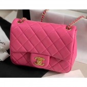 Imitation Chanel Pearl on Chain Classic Flap Bag AS1786 Dark Pink 2020 CE04358
