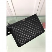 Imitation Chanel Quiltted Lambskin Large Boy Pouch A84407 Black/Silver 2019 Collection CE04288