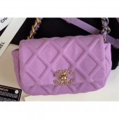 Imitation Top Chanel 19 Jersey Waist Bag AS1163 Mauve 2020 CE01844