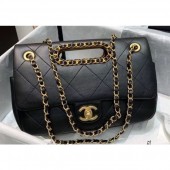 Knockoff Chanel Chain Small Flap Bag AS1466 Black 2020 CE01170