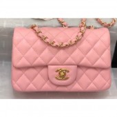 Knockoff Chanel Lambskin Small Classic Flap Bag A1116 Pink CE02601