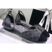 Knockoff Chanel Mary Janes G36048 Suede Gray 2020 CE01705
