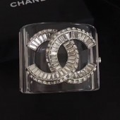 Knockoff Chanel Resin Crystal CC Cuff Bracelet 01 2019 Collection CE04074