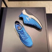 Knockoff Cheap CHANEL FABRIC SNEAKERS G34763 BLUE 2019 CE01732