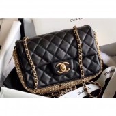 Replica Chanel Chain and Pearls Flap Mini Bag AS1740 Black 2020 CE03817