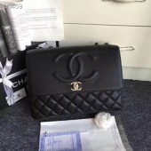 Replica Chanel Grained Calfskin & Silver-Tone Metal A91869 Black CE01032