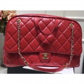 Replica Chanel Waxy Calfskin Flap Bowling Luggage Bag Red 2019 CE03871